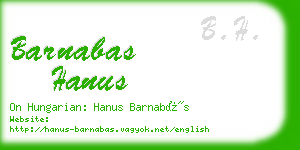 barnabas hanus business card